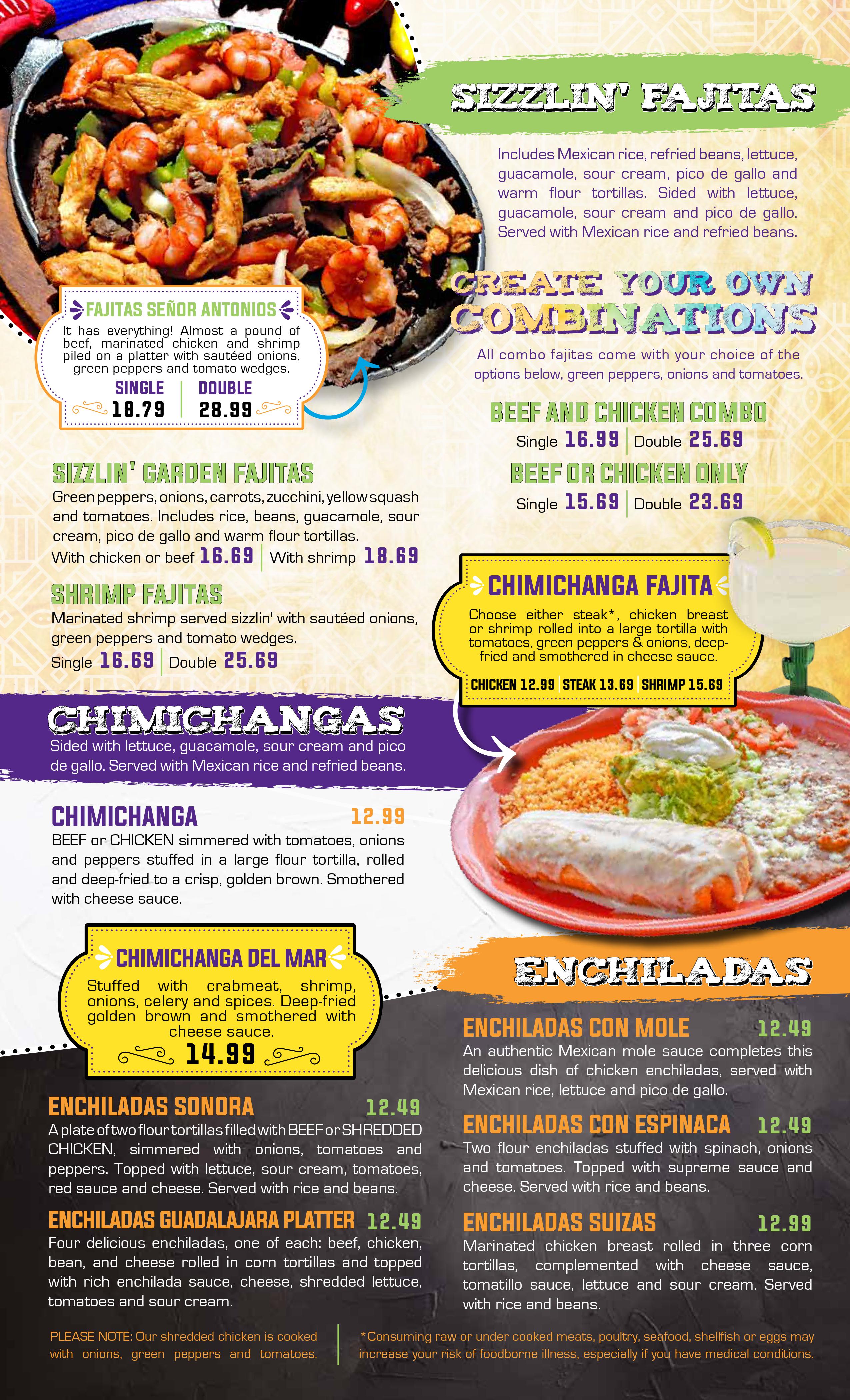 Chimichangas - Menu 